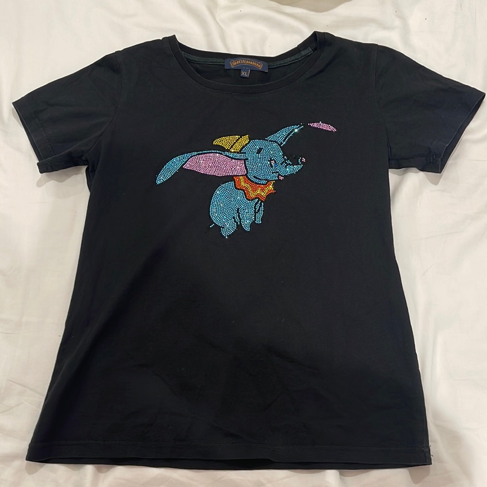 Black bejeweled t shirt